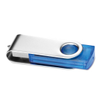 Pen USB de merchandising barata com corpo transparente Clearmate cor azul