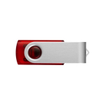 Pen USB de merchandising barata com corpo transparente Clearmate cor vermelho