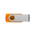 Pen USB de merchandising barata com corpo transparente Clearmate cor cor-de-laranja