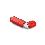 Pen USB personalizada barata de plástico transparente Infotech cor vermelho