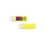 Pen drive barata de plástico com logo de gota de resina Combi cor amarelo