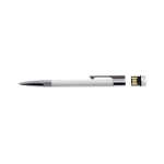 Moderna caneta usb de metal personalizável cor branco