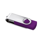 Pens USB serigrafadas exclusivas 3.0 corpo de borracha Techmate 3.0 cor violeta