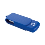 Pen USB de plástico reciclado colorido para oferecer Recyclemate cor azul