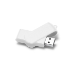 Pen USB de plástico reciclado colorido para oferecer Recyclemate cor branco