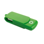 Pen USB de plástico reciclado colorido para oferecer Recyclemate cor verde