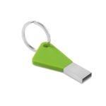 Pen usb de silicone personalizado com logotipo cor verde-lima