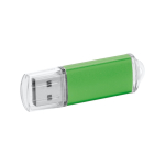 Pen USB personalizada barata com tampa transparente USB Metalcolor cor verde