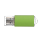 Pen USB personalizada barata com tampa transparente USB Metalcolor cor verde