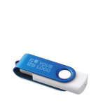 Pen drives personalizadas 3.0 brancas com clipe colorido Whitemate 3.0