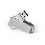 Pen drive com corpo e clipe metálicos para personalizar Metalgyr cor prateado