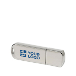 Pen minimalista e atrativa de metal brilhante com logo USB Glossy