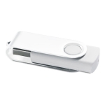 USB giratório com clip branco cor branco