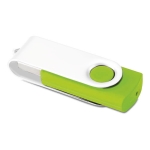 USB giratório com clip branco cor verde-claro