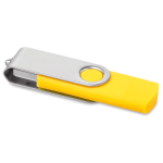 Pendrive personalizado versão OTG com conexão tipo C Techmate OTG-C cor amarelo