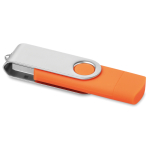 Pendrive personalizado versão OTG com conexão tipo C Techmate OTG-C cor cor-de-laranja