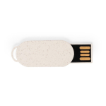 Original USB ultrafino e pequeno feito com palha de trigo cor natural