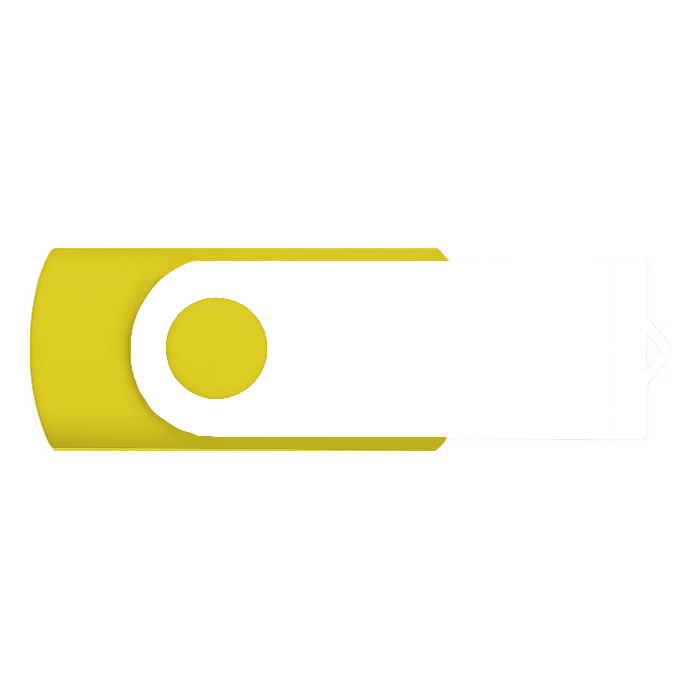 Memórias USB 3.0 com impressão no clip a cores Techmate Fullcolor 3.0 cor amarelo