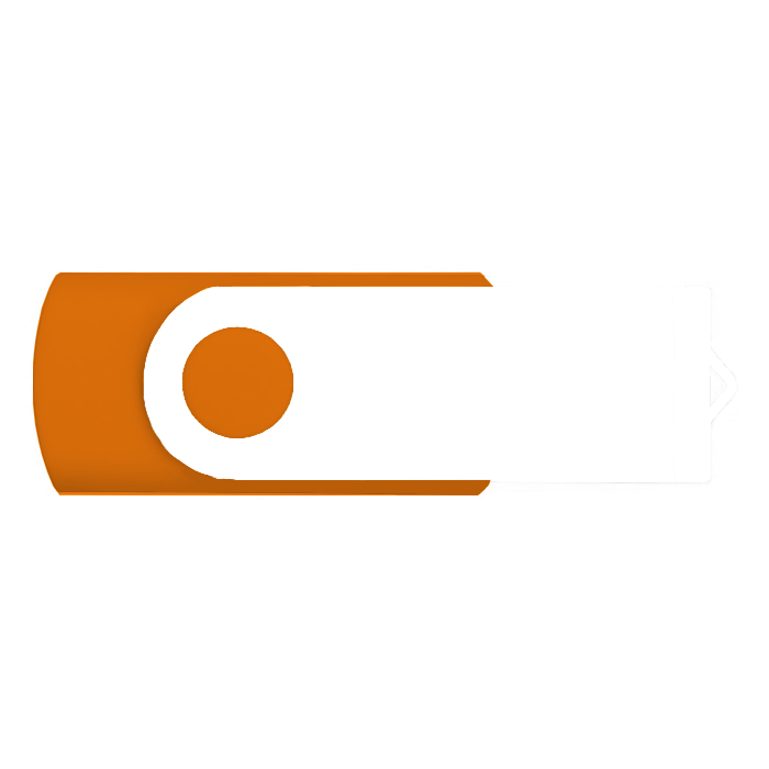 Memórias USB 3.0 com impressão no clip a cores Techmate Fullcolor 3.0 cor cor-de-laranja