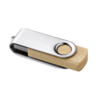 USB de madeira clara ou escura 3.0 com clip giratório Woodmate 3.0 cor madeira clara