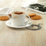 Chávena de café de cerâmica personalizada 180ml Cappuccino Lungo cor branco vista conjunto principal