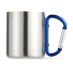 Caneca com mosquetão personalizada cor azul segunda vista