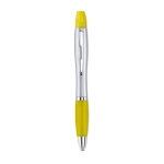 2 em 1  - caneta de cores com fluorescente cor amarelo