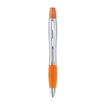 2 em 1  - caneta de cores com fluorescente cor cor-de-laranja