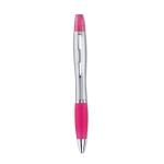 2 em 1  - caneta de cores com fluorescente cor fúcsia