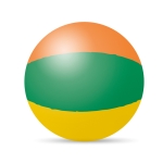 Bola de praia publicitária para empresas cor multicolor terceira vista