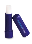 Bálsamo labial personalizado com logo aroma a baunilha FPS 10 LipStick cor azul vista principal