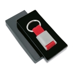 Porta-chaves com serigrafia de cores cor vermelho segunda vista