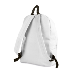 Mochilas personalizáveis de poliéster 600D School Color cor branco segunda vista