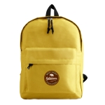 Mochilas personalizáveis de poliéster 600D School Color cor amarelo vista principal