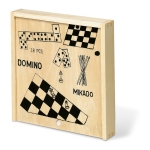 Conjunto de jogos publicitários para personalizar com logo Woodbox cor madeira segunda vista