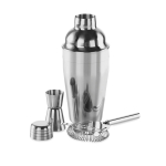 Set de coktail para oferecer com coqueteleira de 500ml Bartender cor prateado brilhante segunda vista