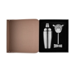 Set de coktail para oferecer com coqueteleira de 500ml Bartender cor prateado brilhante terceira vista