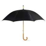 Guarda-chuva personalizado 23'' com cabo de madeira cor preto segunda vista