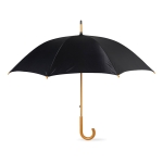 Guarda-chuva personalizado 23'' com cabo de madeira cor preto terceira vista