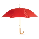 Guarda-chuva personalizado 23'' com cabo de madeira cor vermelho