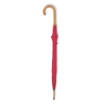 Guarda-chuva personalizado 23'' com cabo de madeira cor vermelho segunda vista