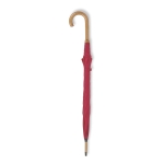 Guarda-chuva personalizado 23'' com cabo de madeira cor vermelho terceira vista