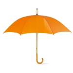 Guarda-chuva personalizado 23'' com cabo de madeira cor cor-de-laranja