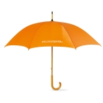 Guarda-chuva personalizado 23'' com cabo de madeira cor cor-de-laranja vista principal