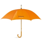 Guarda-chuva personalizado 23'' com cabo de madeira cor cor-de-laranja terceira vista principal
