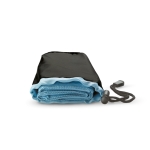 Toalha publicitária em bolsa de nylon cor azul