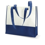 Saco non-woven branco com asas e detalhes coloridos 80 g/m2 Vibe cor azul