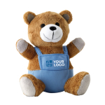 Peluche personalizável com logo da empresa para publicidade Balu cor azul vista principal