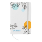 Caderno de bolso de páginas com riscas cor branco vista principal