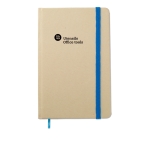 Caderno de bolso de material reciclado cor azul terceira vista principal